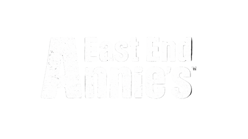 White text 'East End Annie's' on a black background