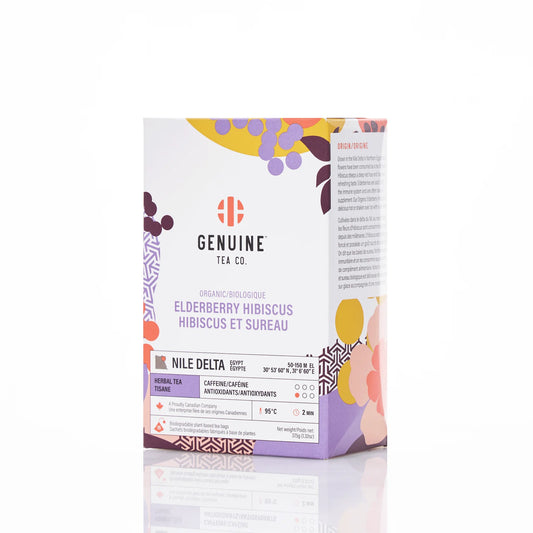 Pyramid Tea Bags - Organic Elderberry Hibiscus Herbal Tea